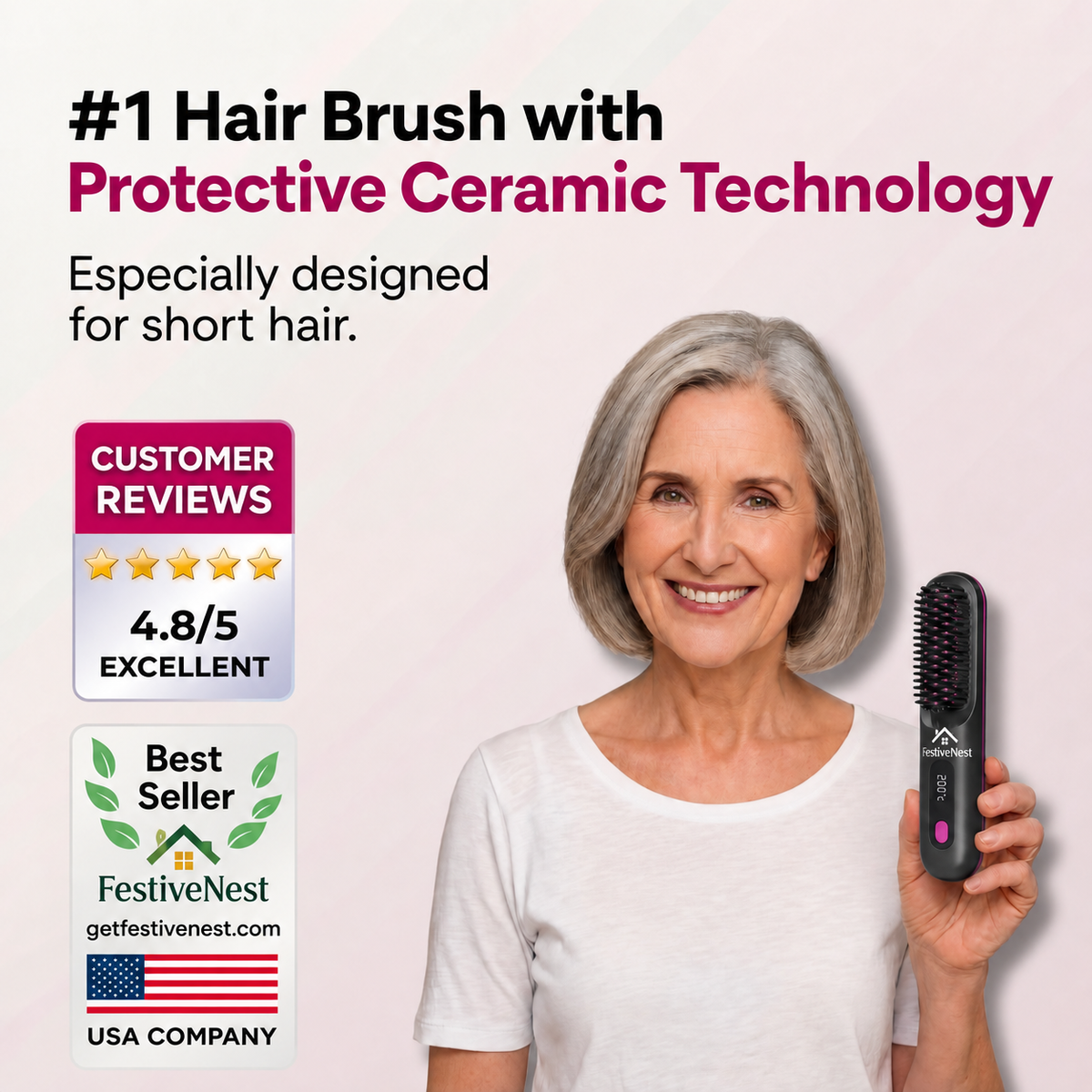FestiveNest™ - Electric Straightening Brush