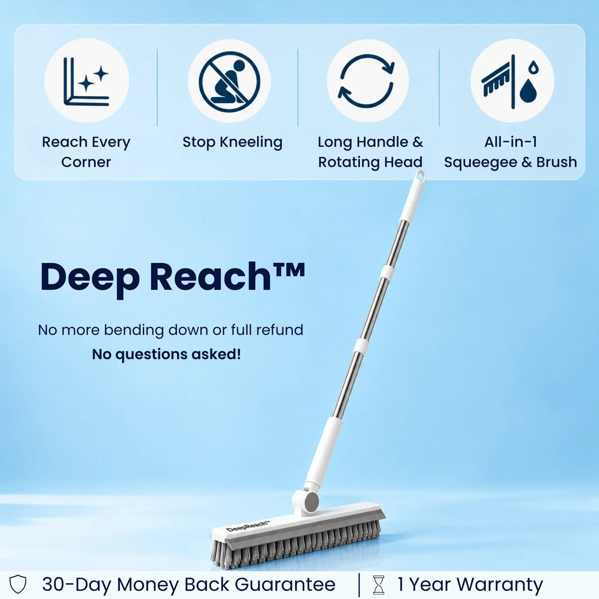 FestiveNest™ Telescopic Floor Scrub Brush