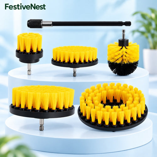 6-piece drill brush scrubber set